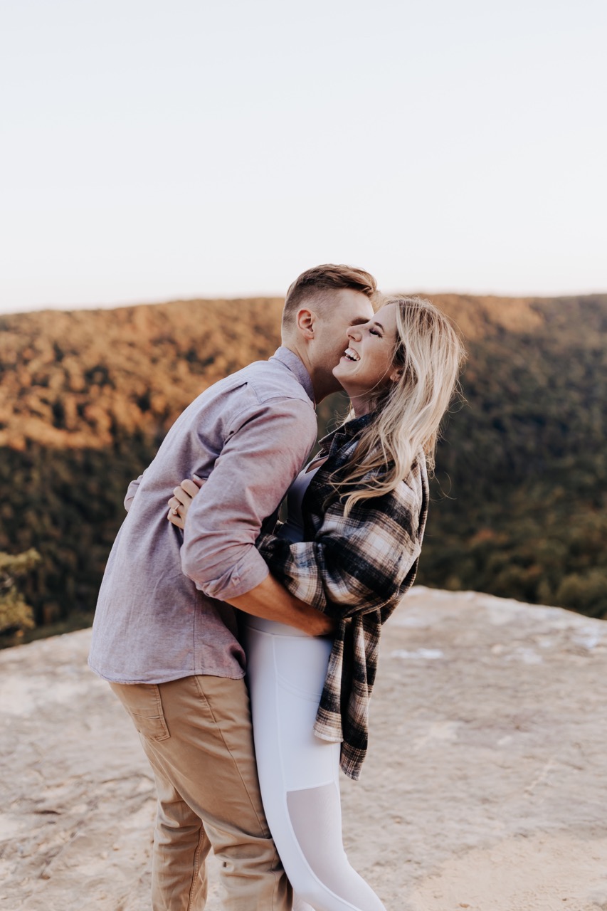 Nashville elopement photographer captures couple celebrating recent engagement