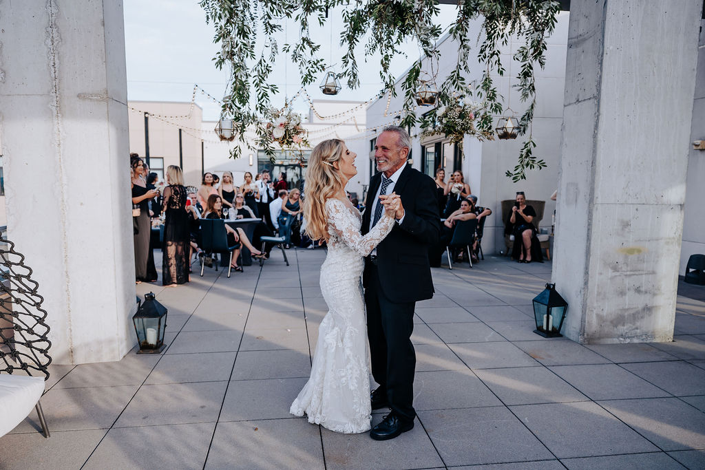 Nashville elopement photographer captures bride and father dance