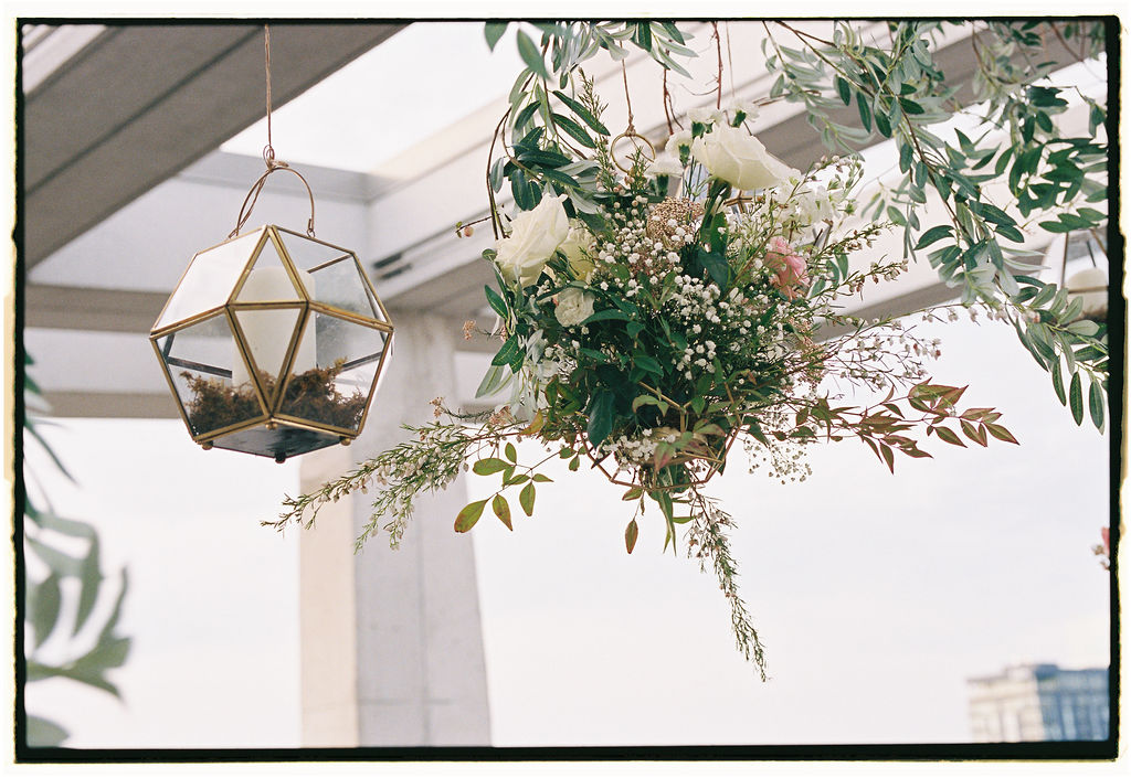 Nashville elopement photographer captures floral display before wedding reception