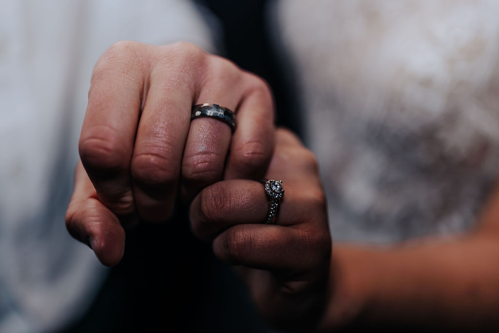 Nashville elopement photographer captures bride and groom holding hands