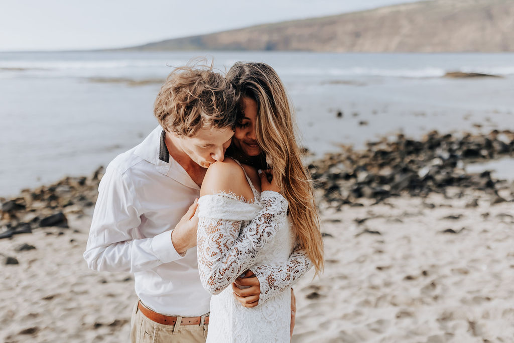 Big Island elopement photographer captures couple dancing on beach
