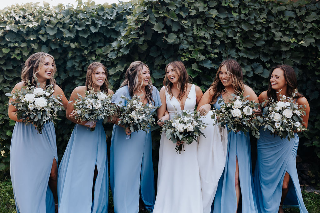 Nashville elopement photographer captures bride with bridesmaids 