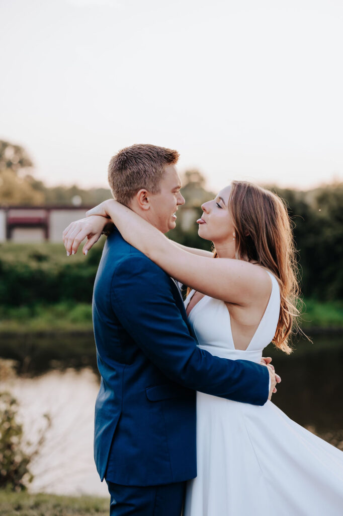 Nashville elopement photographer captures groom holding bride
