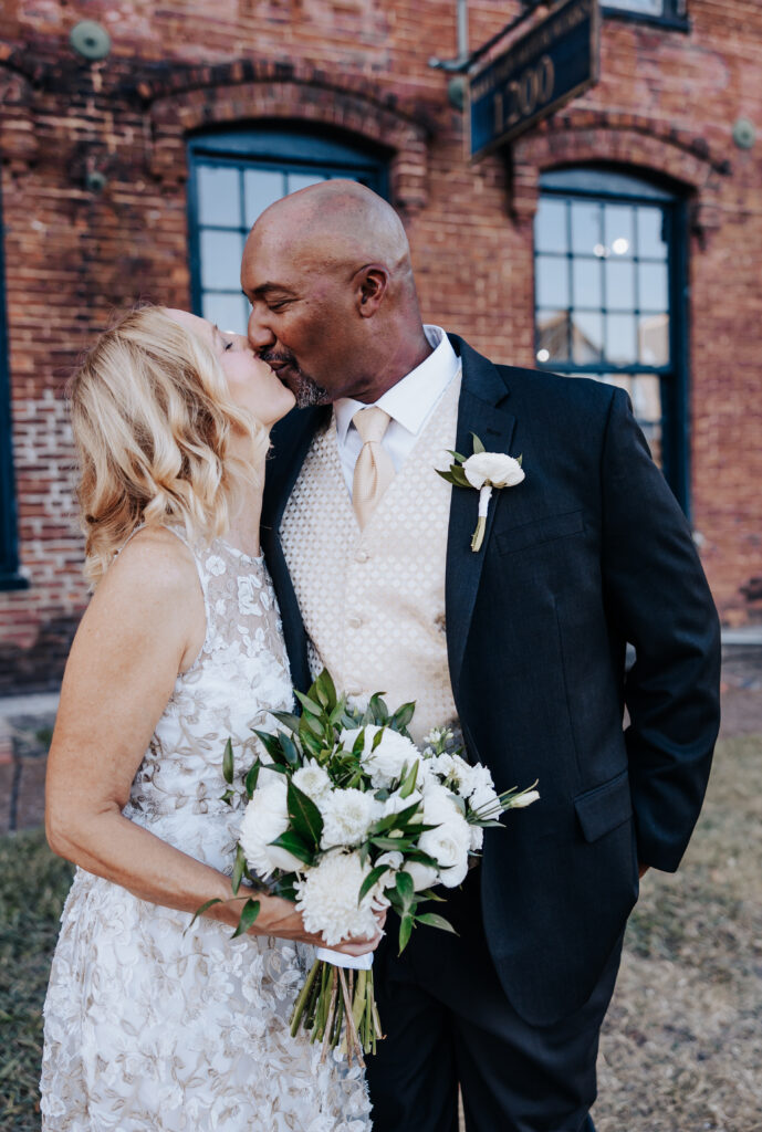 Destination Wedding Photographer captures couple kissing after Nashville elopement