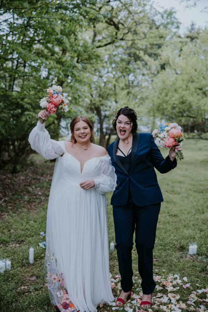 Nashville Elopement Photographer captures couple celebrating recent Bridgerton wedding