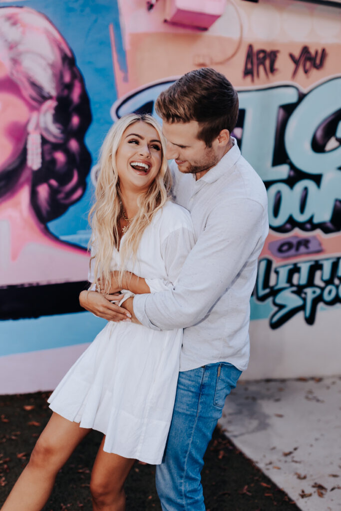 Nashville Elopement Photographer captures couple sitting and laughing together