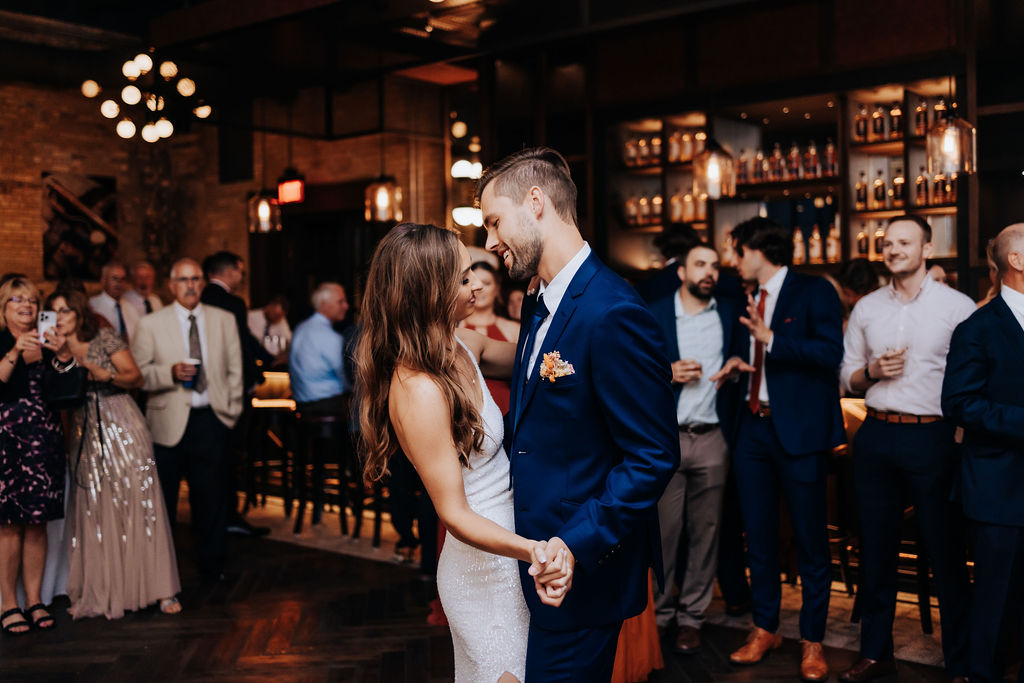 Destination wedding photographer captures couple dancing