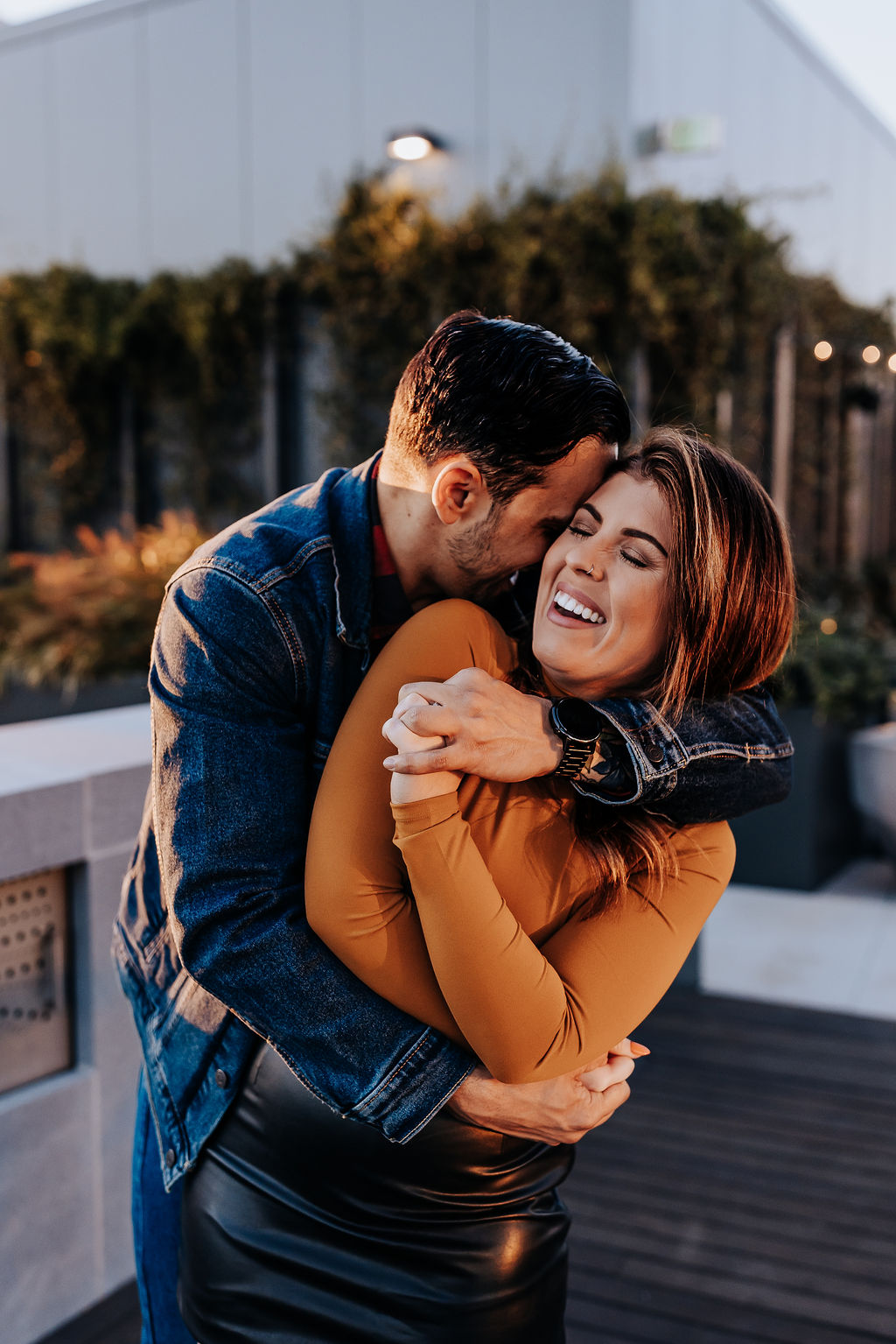 Nashville Elopement Photographer captures man holding woman and making her laugh