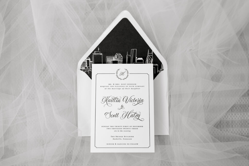 Nashville wedding photographer captures wedding stationery